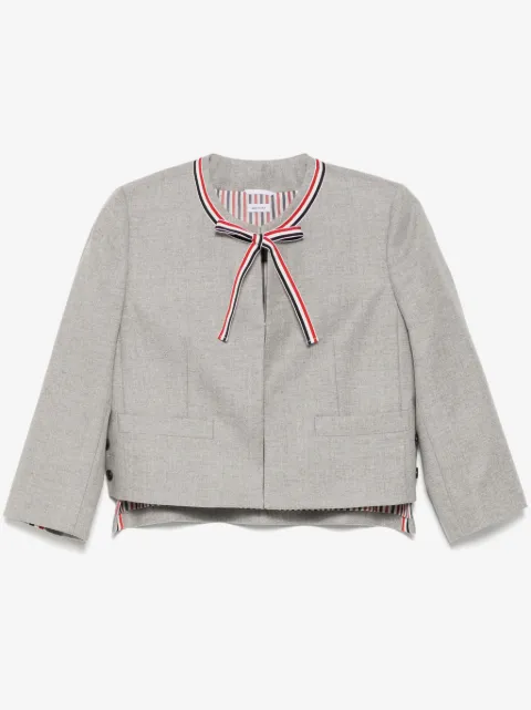 Thom Browne укороченный фланелевый жакет