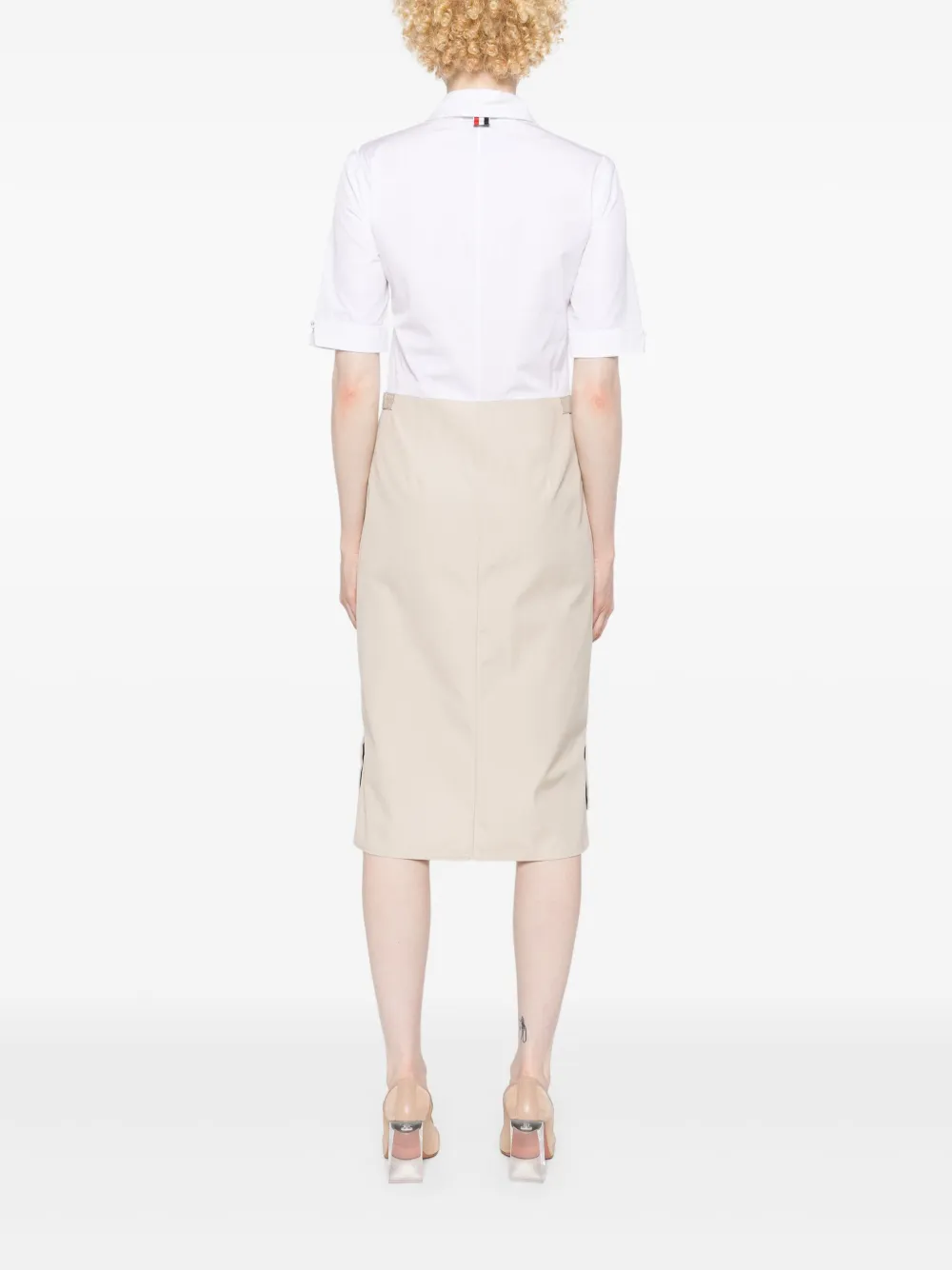Thom Browne Blousejurk met colourblocking Wit