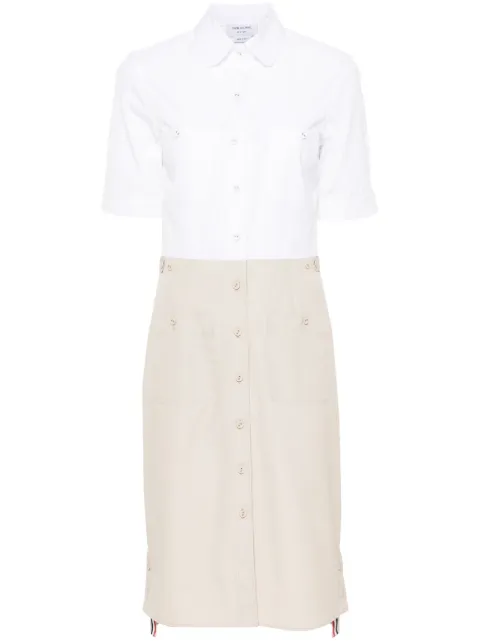 Thom Browne colour-block button-up shirtdress