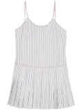 Thom Browne striped pleated minidress - Grey