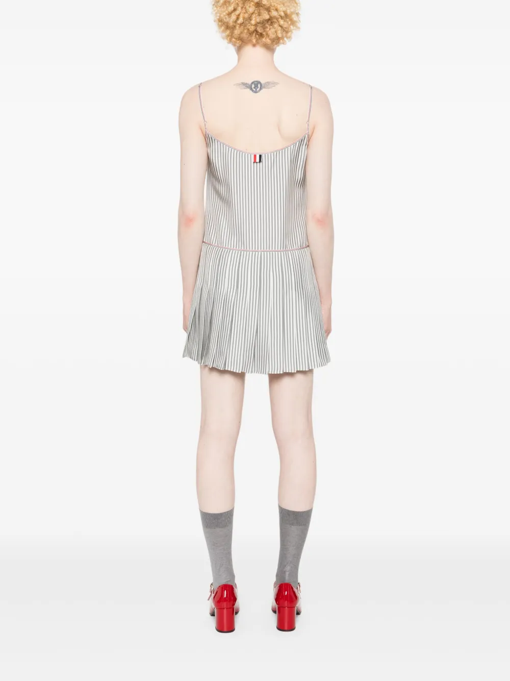 Thom Browne Geplooide jurk Grijs