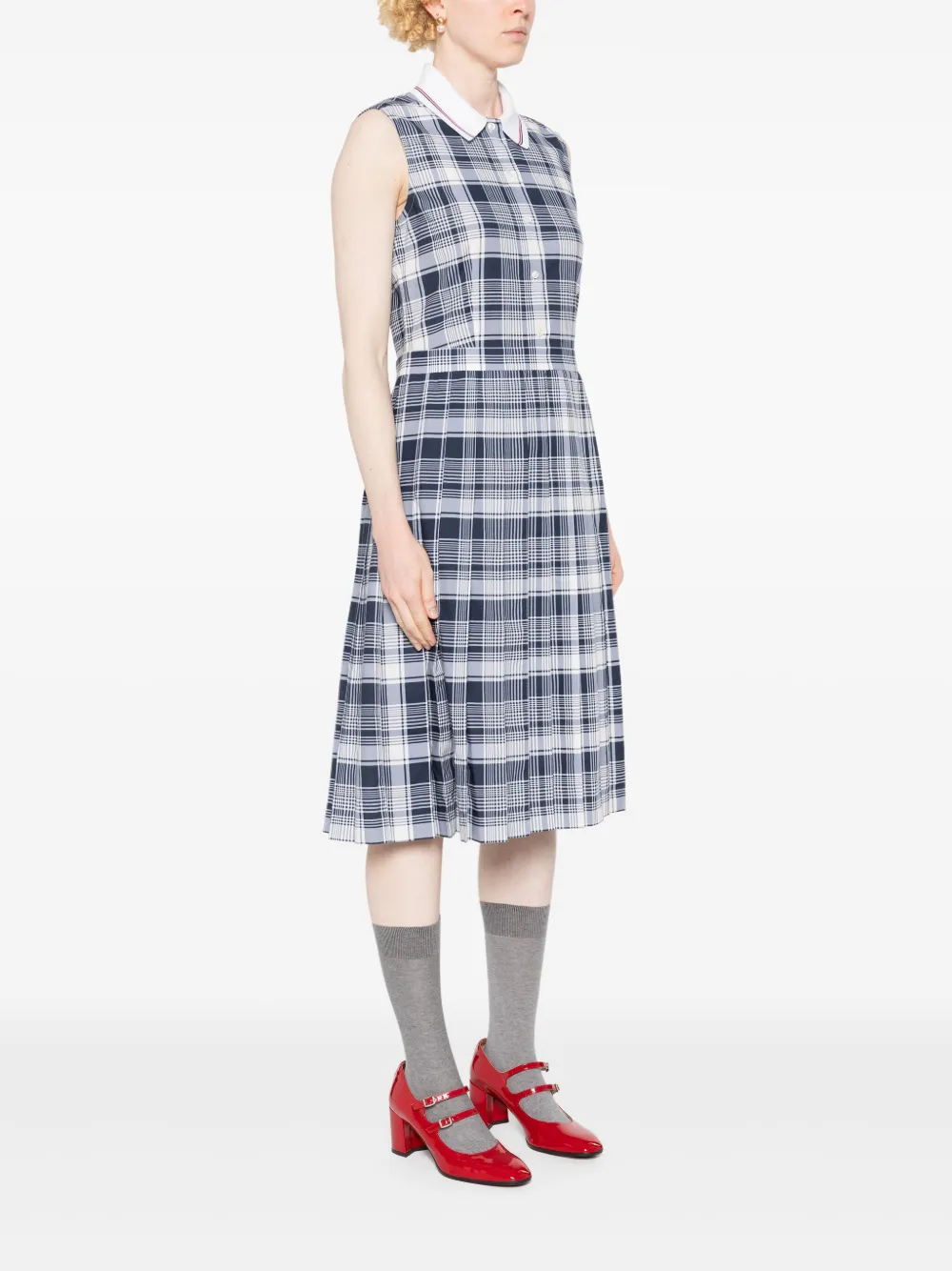 Thom Browne Blousejurk met ceintuur Blauw
