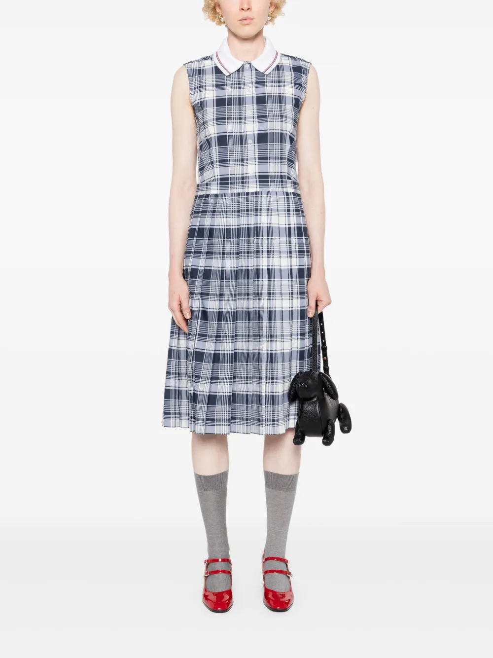 Thom Browne Blousejurk met ceintuur - Blauw