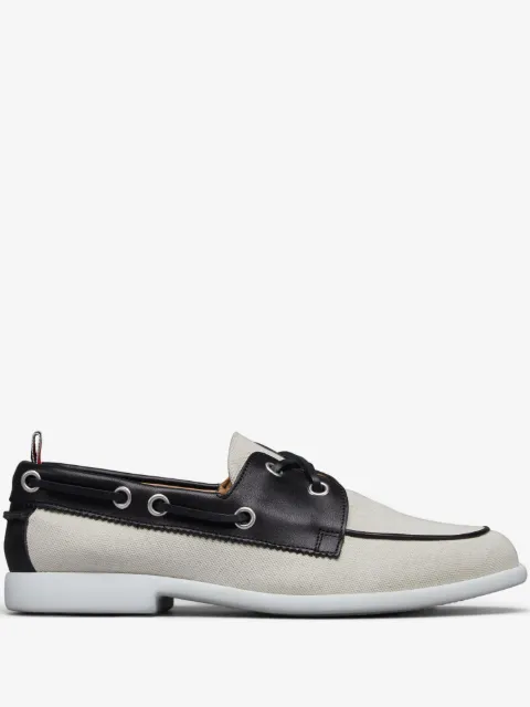 Thom Browne piping-detail boat shoes 