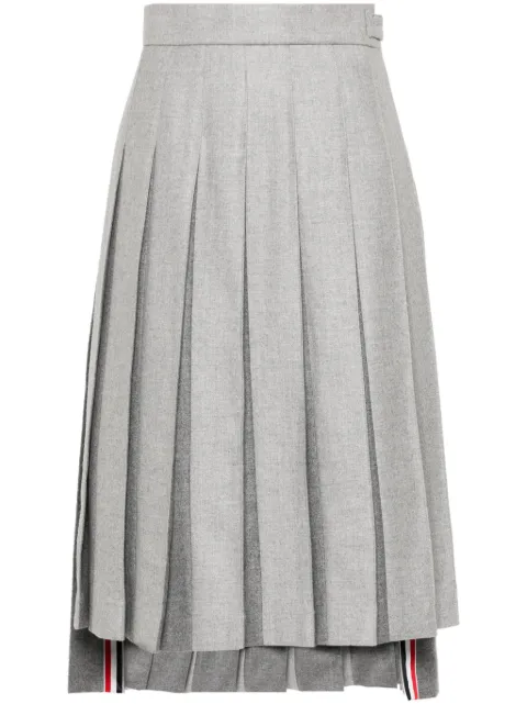 Thom Browne pleated wool midi skirt