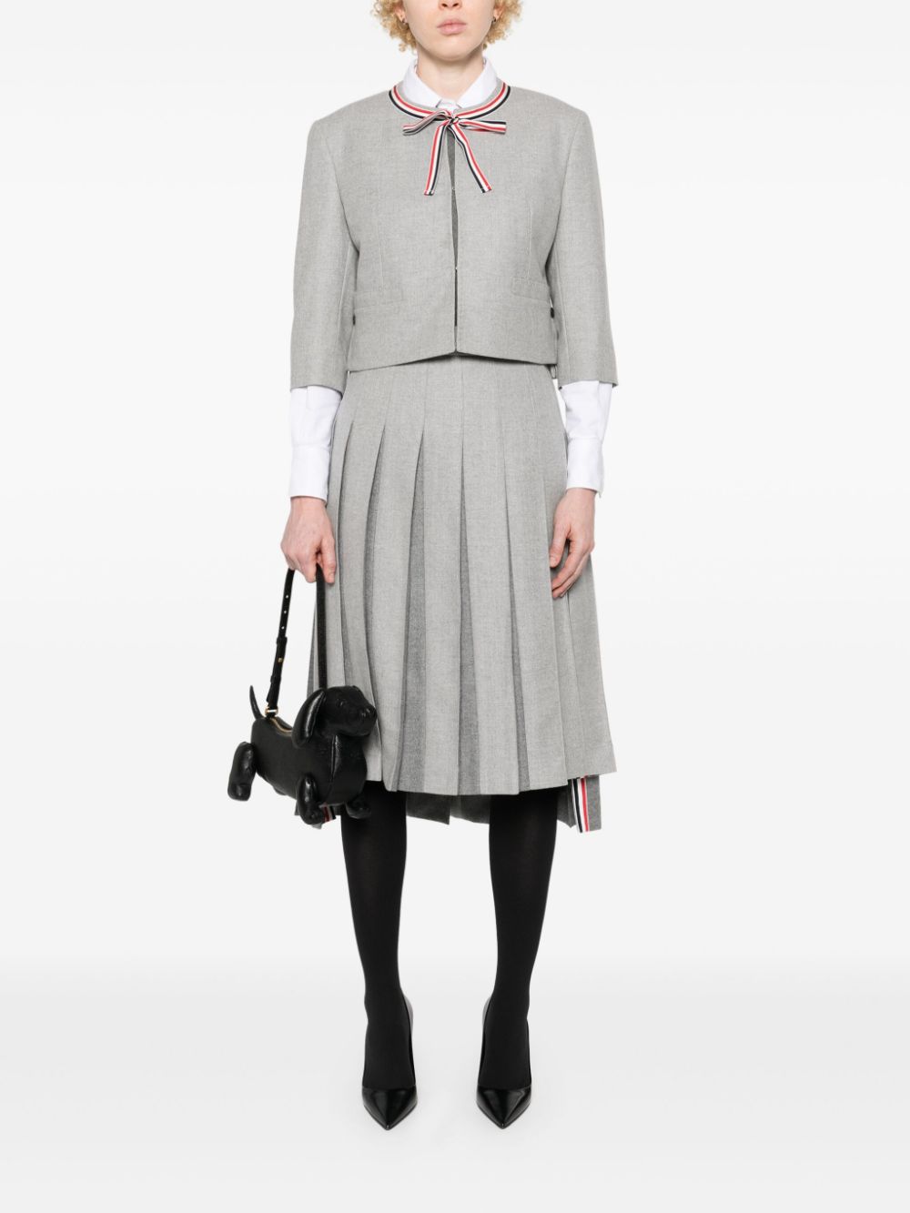 Thom Browne Wollen plooirok - Grijs