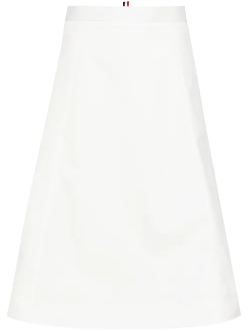 Jupe mi-longue en coton à coupe évasée - Thom Browne - Modalova