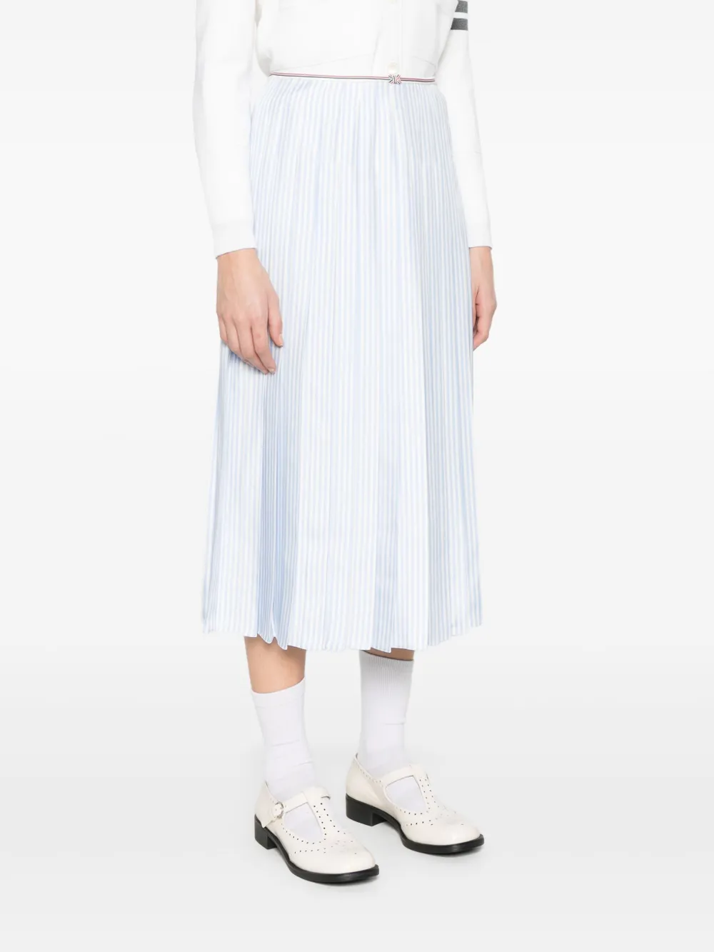 Thom Browne Gestreepte midi-rok Blauw