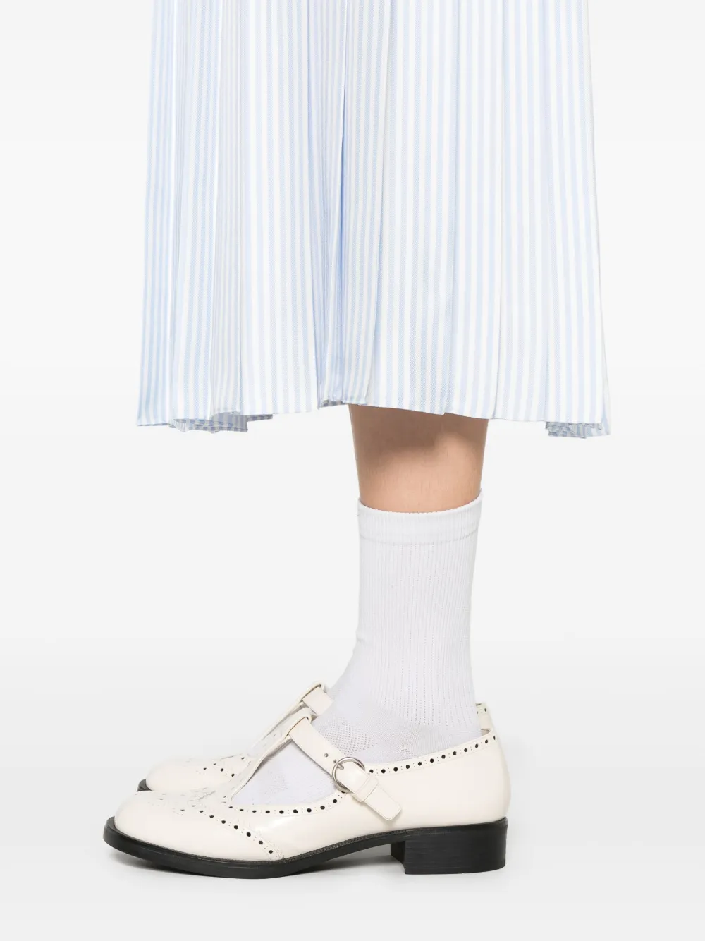 Thom Browne Gestreepte midi-rok Blauw