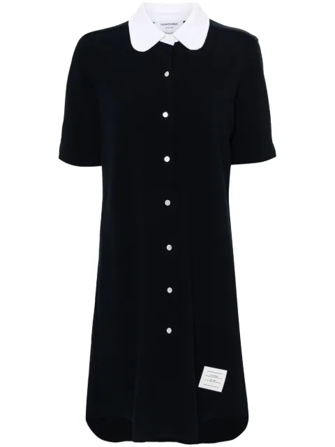 Thom Browne vestido camisero de piqué