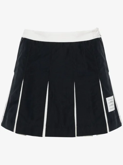 Thom Browne pleated ripstop miniskirt