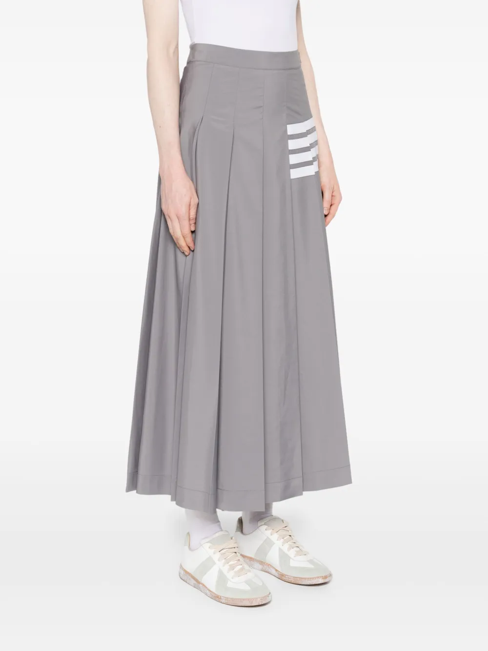 Thom Browne Midi-rok met plooien Grijs