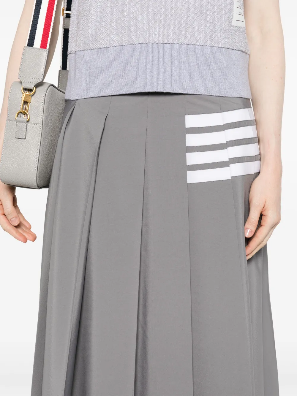 Thom Browne Midi-rok met plooien Grijs