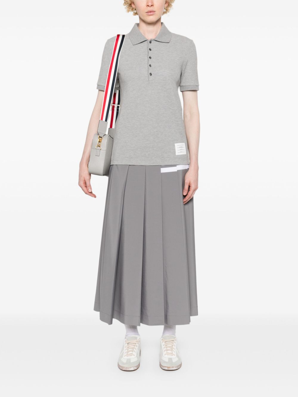 Thom Browne Poloshirt met logopatch - Grijs