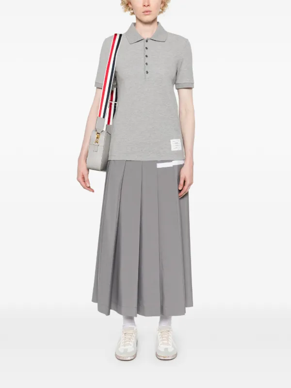 Thom Browne ストライプ ポロシャツ | グレー | FARFETCH JP