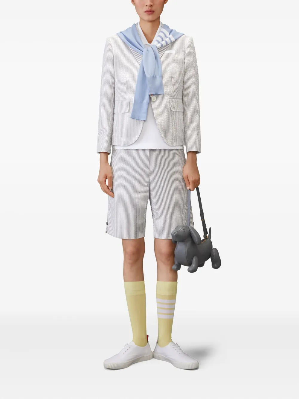 Thom Browne short-sleeve polo shirt - Wit