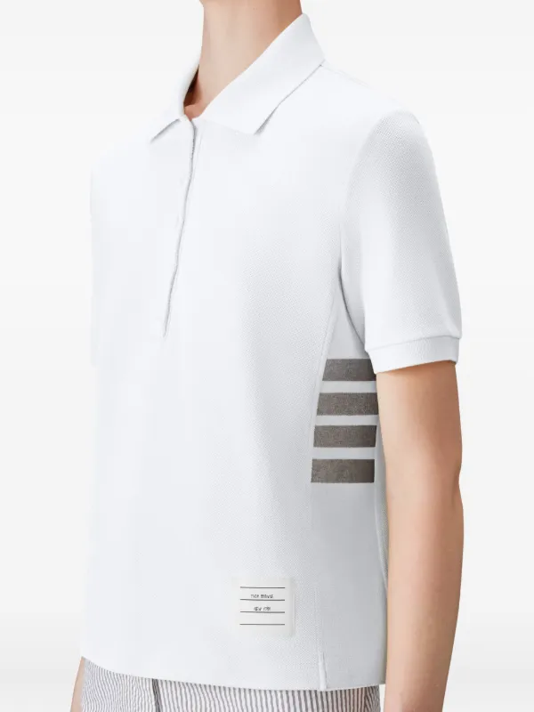 THOM BROWNE ホワイト ポロシャツ Thom Browne ショートスリーブ ポロシャツ | ホワイト | FARFETCH JP