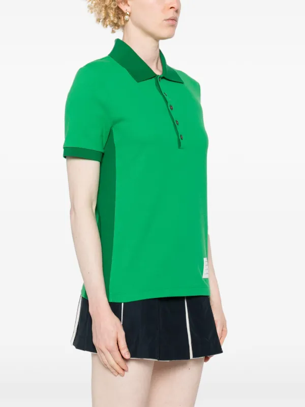 THOM BROWNE ストライプ ポロシャツ　美品 Thom Browne ストライプ ポロシャツ | グリーン | FARFETCH JP