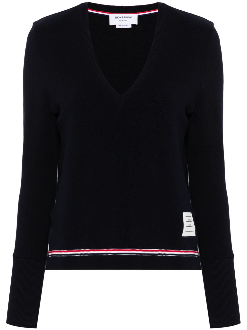 Thom Browne RWB-stripe cotton jumper - Blue