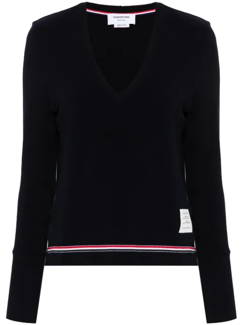 Thom Browne RWB-stripe cotton jumper