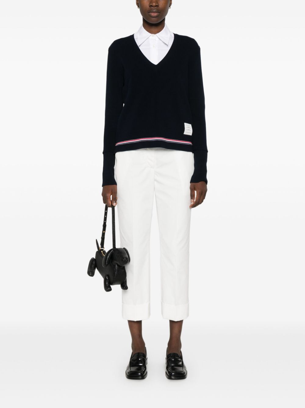 Thom Browne Trui met RWB streep - Blauw