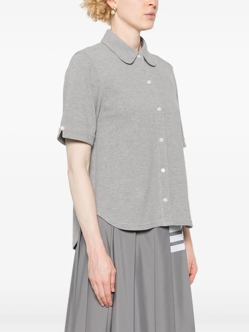 Thom Browne Blouse met logopatch Grijs