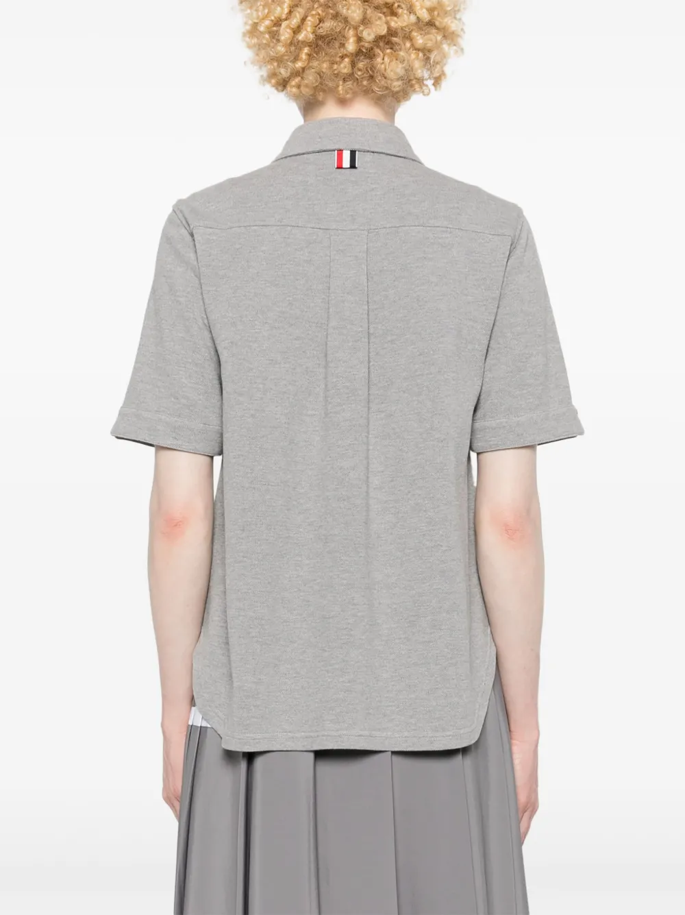 Thom Browne Blouse met logopatch Grijs