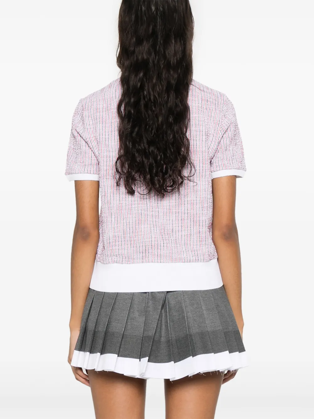 Thom Browne Tweed T-shirt met korte mouwen 960 RWBWHT