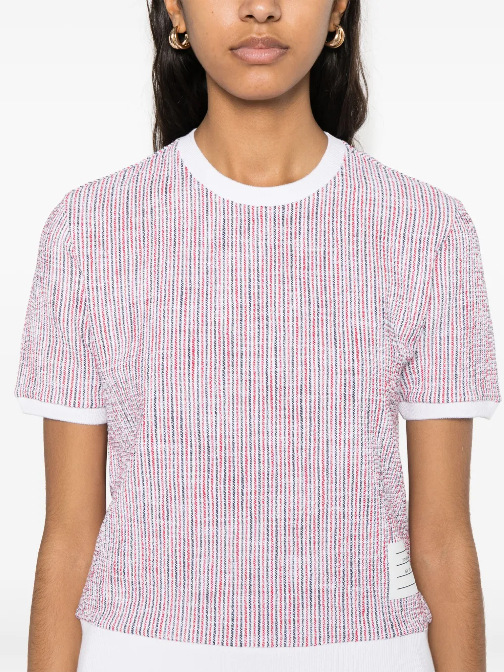 Thom Browne Tweed T-shirt met korte mouwen 960 RWBWHT