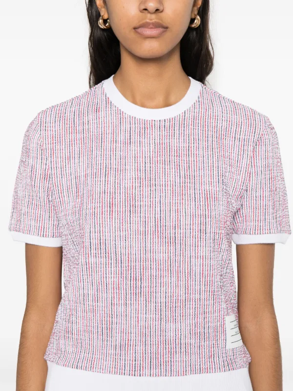 『4年保証』 Thom Browne Tweed Short Sleeve T-shirt | FARFETCH トップス