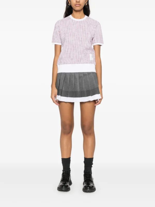 Thom Browne Tweed Short Sleeve T-shirt | FARFETCH