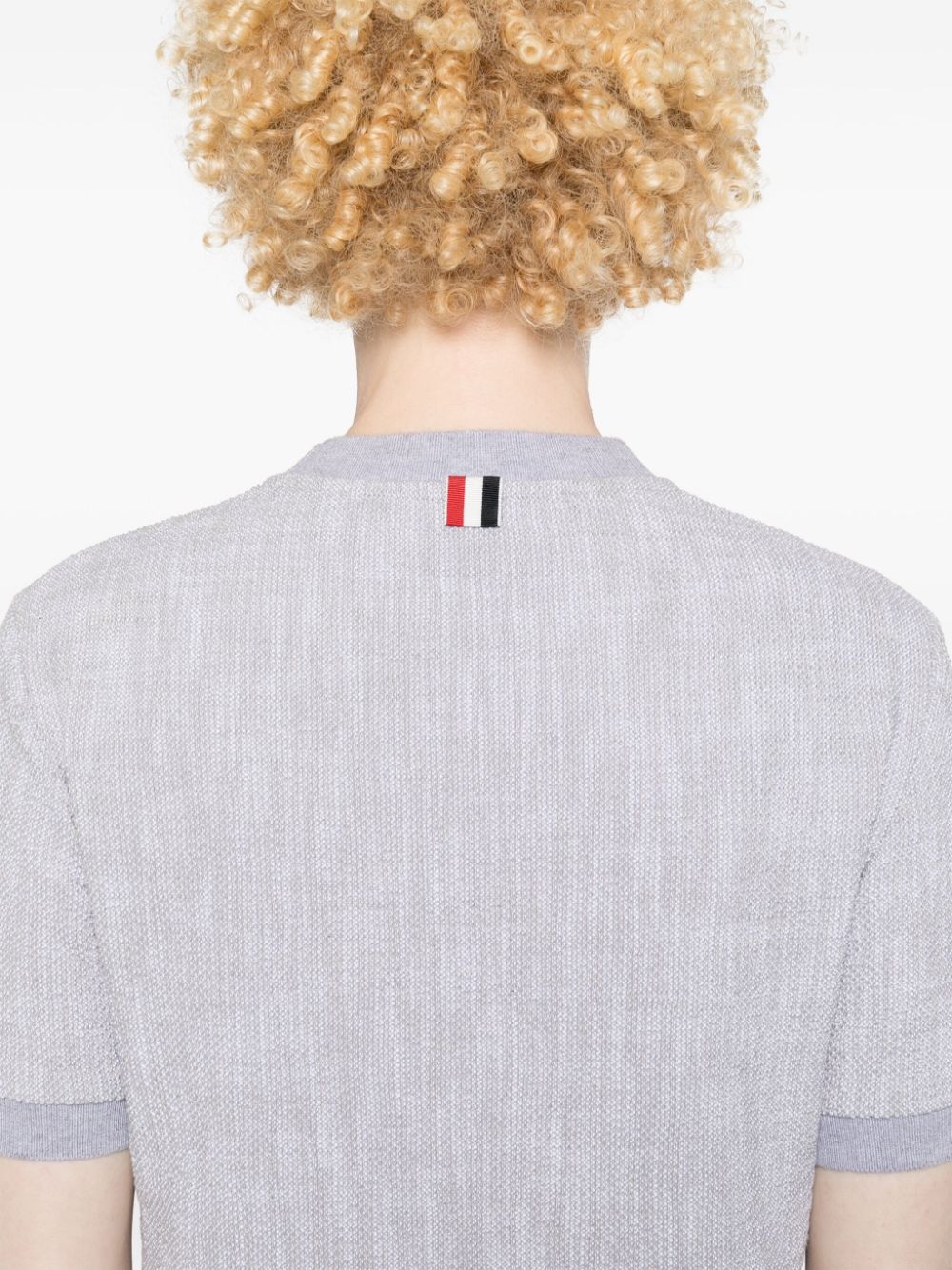 Thom Browne T-shirt met logopatch Grijs