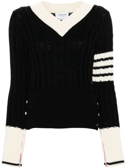 Thom Browne 4-Bar cable-knit jumper