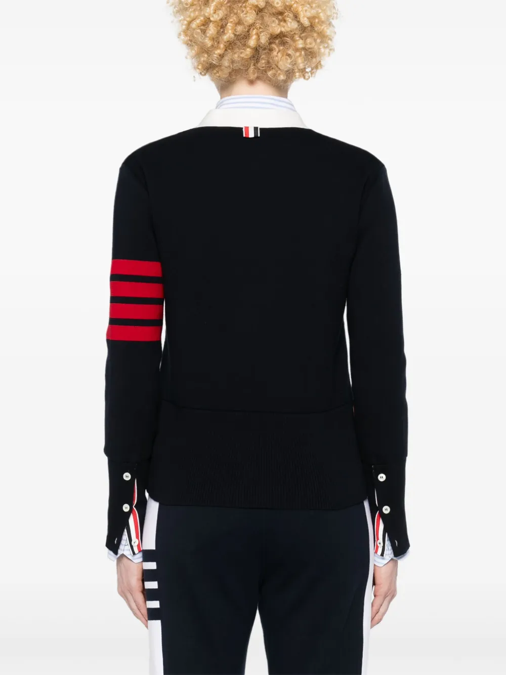 Thom Browne Vest met V-hals Blauw