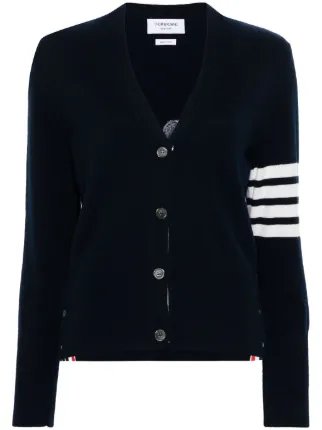 Thom Browne Gingerbread cookie-intarsia Knit Cardigan | Blue