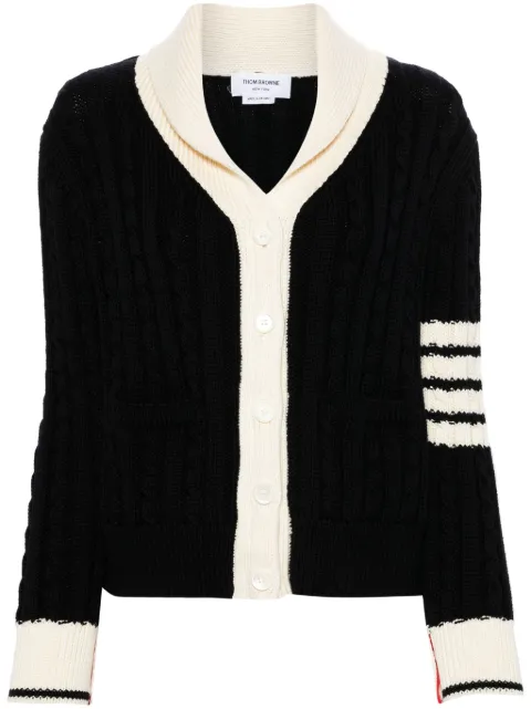 Thom Browne 4-Bar cable-knit cardigan