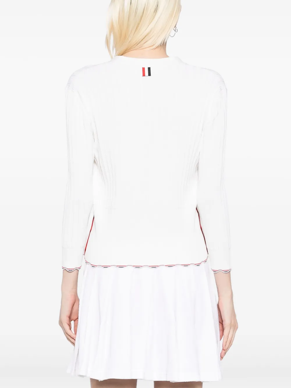 Thom Browne Vest met V-hals 100 WHITE