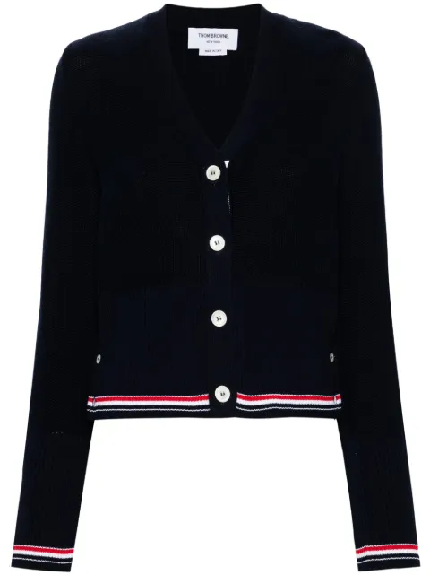 Thom Browne RWB-stripe cotton cardigan