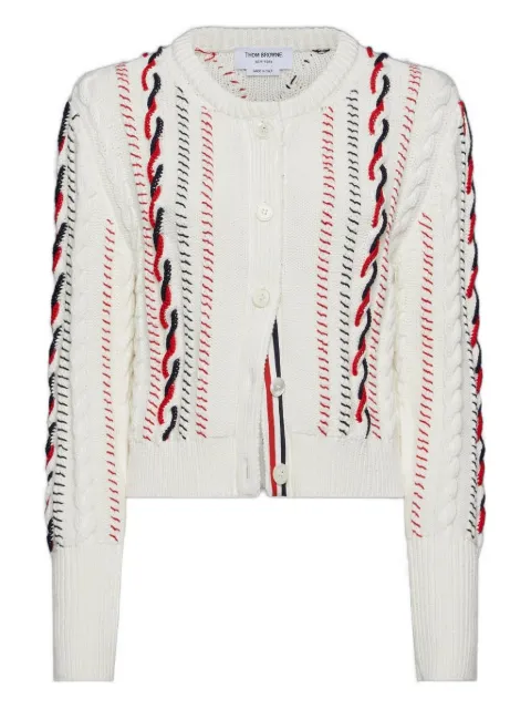 Thom Browne كارديغان بحياكة الضفيرة وأزرار