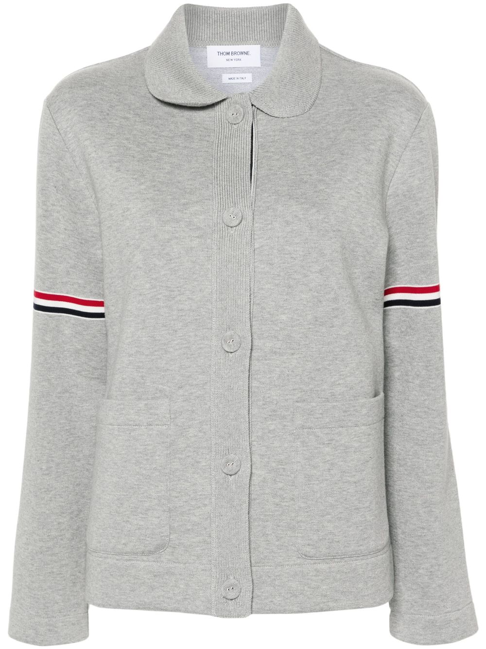 Thom Browne RWB-stripe cotton jacket - Grey