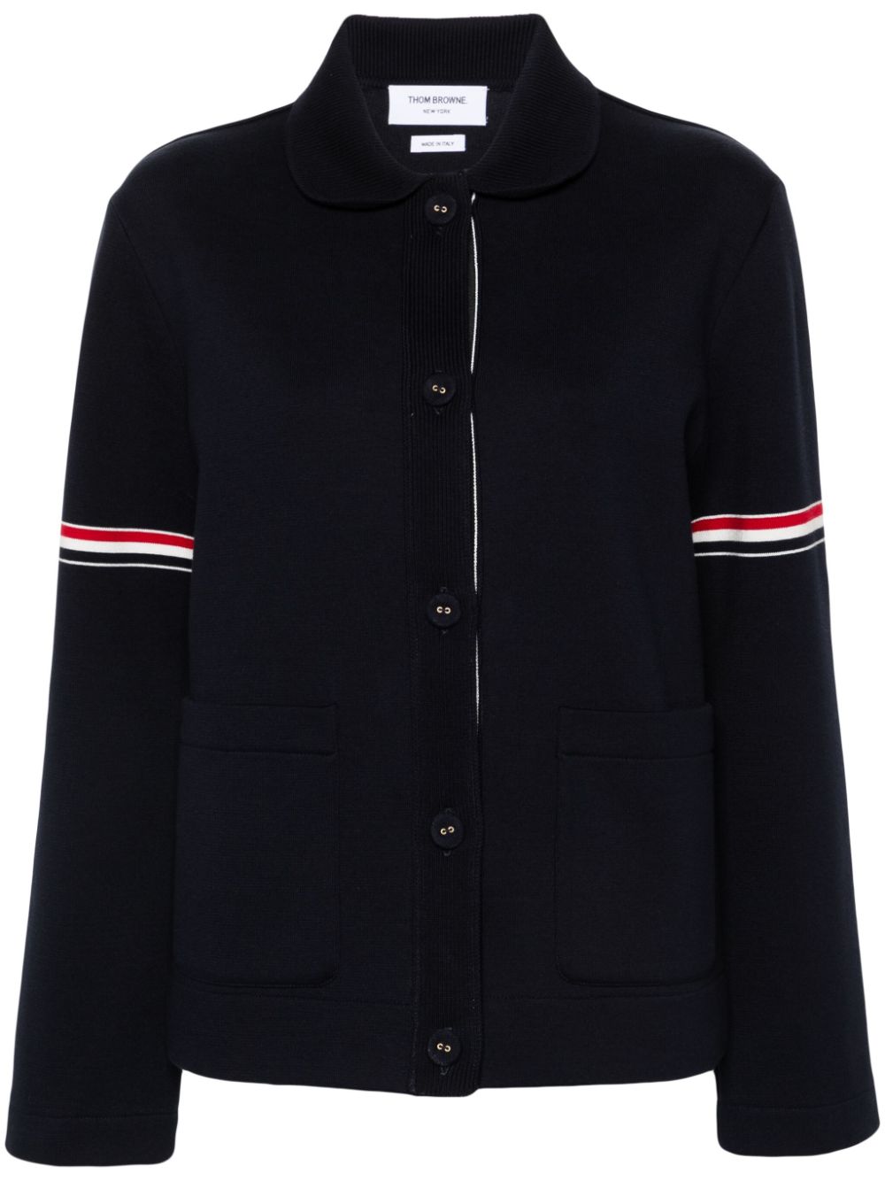 Thom Browne RWB-stripe cotton jacket - Blue