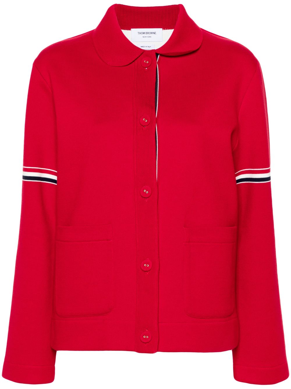 Thom Browne RWB stripe cotton jacket - Red