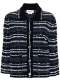 Thom Browne bouclé construction tweed jacket - Blue