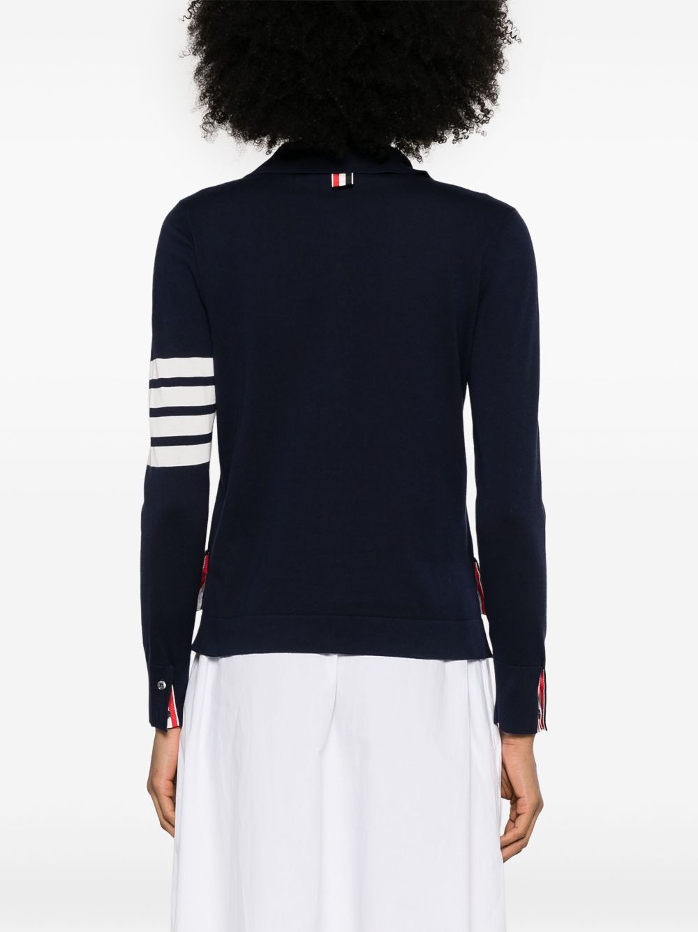 Thom Browne 4Bar Stripes jersey poloshirt 415 NAVY