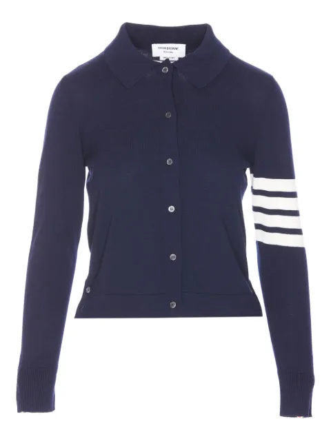 Thom Browne playera tipo polo de jersey con motivo 4 Bar Stripes
