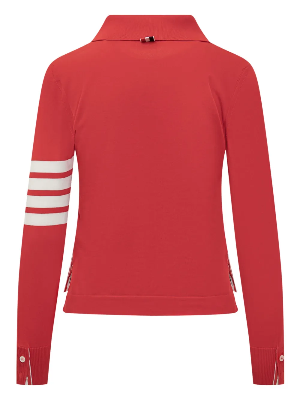 Thom Browne 4 Bar Stripes poloshirt Rood
