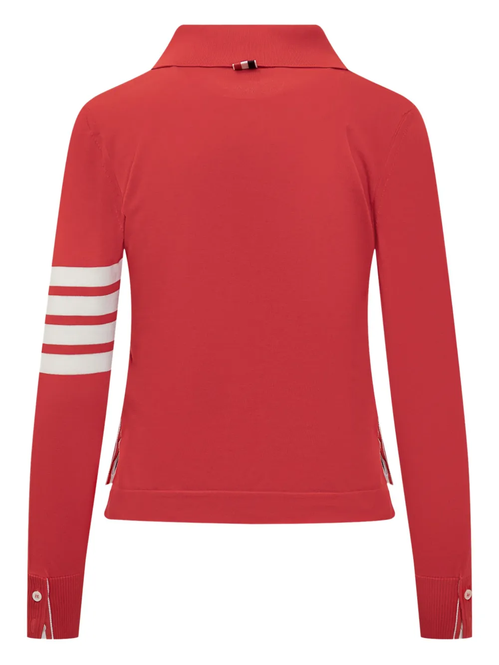 thombrowne Thom Browne 4 Bar Stripes poloshirt - Rood