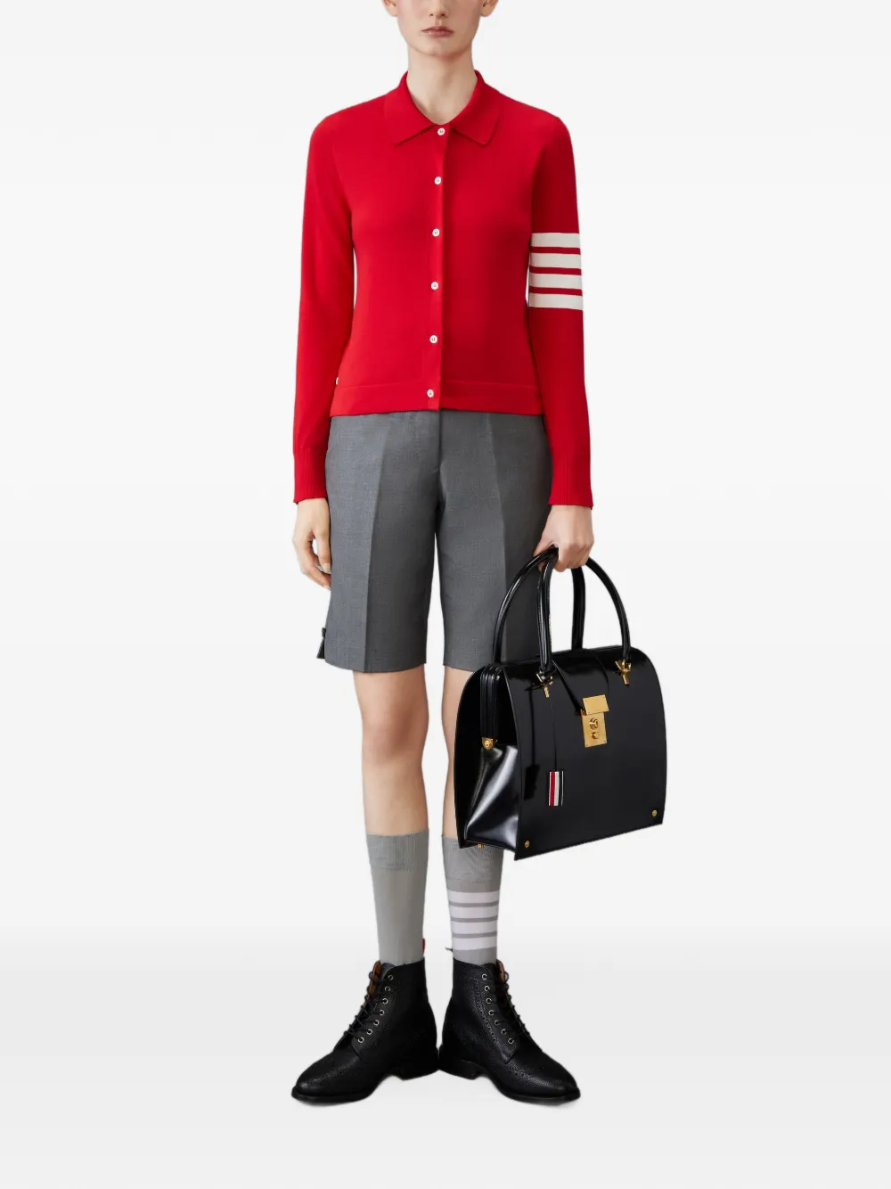 Thom Browne 4-Bar katoenen blouse Rood