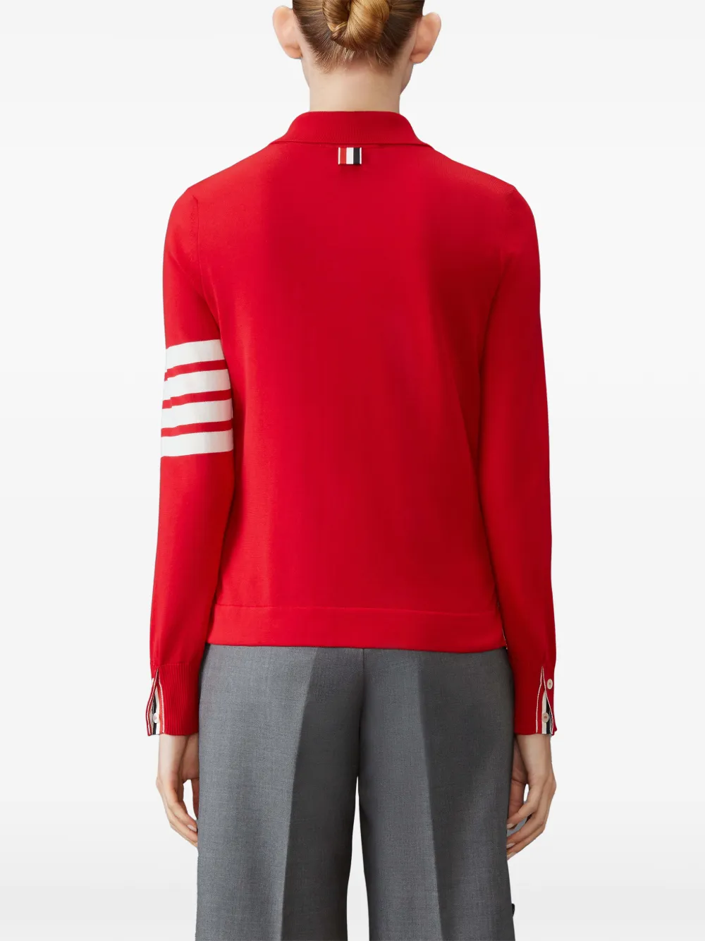 Thom Browne 4-Bar katoenen blouse Rood