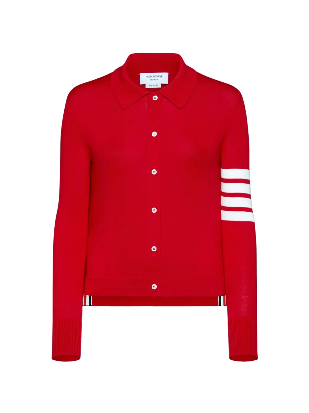 Thom Browne 4 Bar Stripes polo shirt - 600 RED